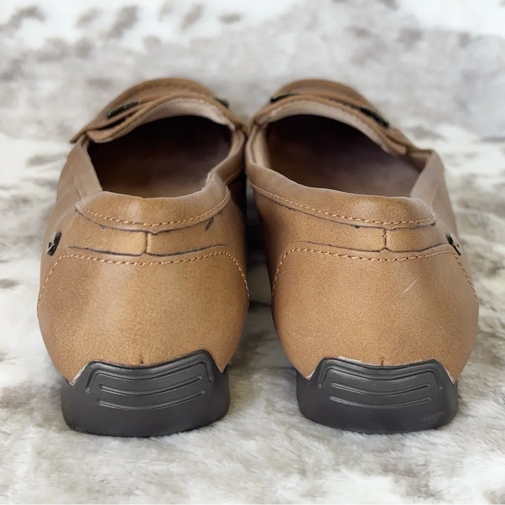 LifeStride Velocity Tan Driving Loafers Gold Bit Comfort Flats | Size 8.5M - Picture 9 of 12